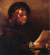 REMBRANDT Harmenszoon van Rijn Titus Reading oil painting on canvas